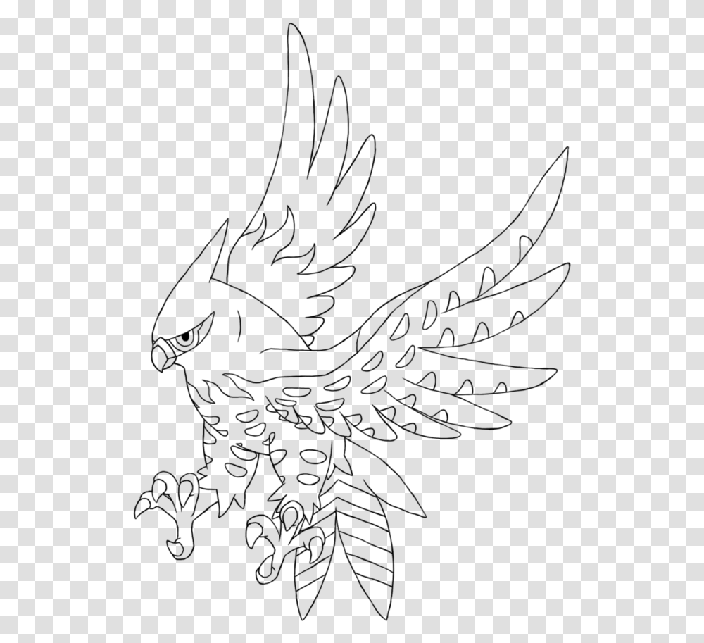 Coloring Pages Pokemon Fletchinder Black And White Talonflame, Gray, World Of Warcraft Transparent Png