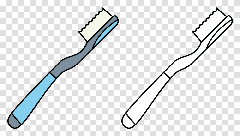 Coloring Toothbrush For Kids Horizontal, Tool Transparent Png