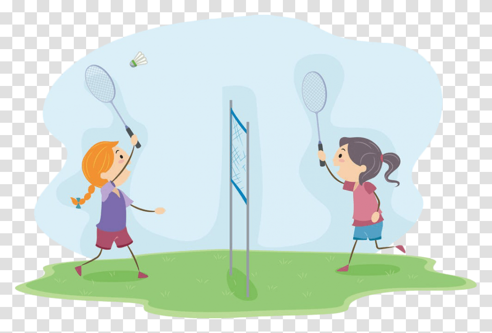 Colors Clipart Badminton Play Badminton Cartoon, Sport, Sports, Golf, Golf Club Transparent Png
