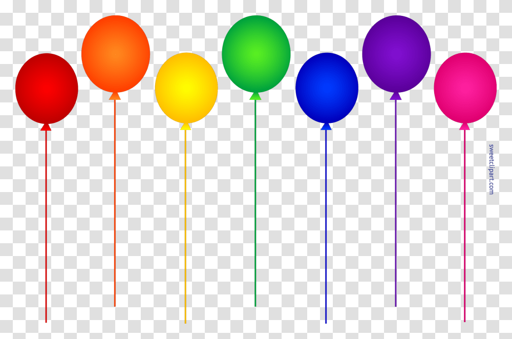 Colors Clipart Rainbow 5 Balloons In A Row, Sphere, Lighting, Pattern Transparent Png