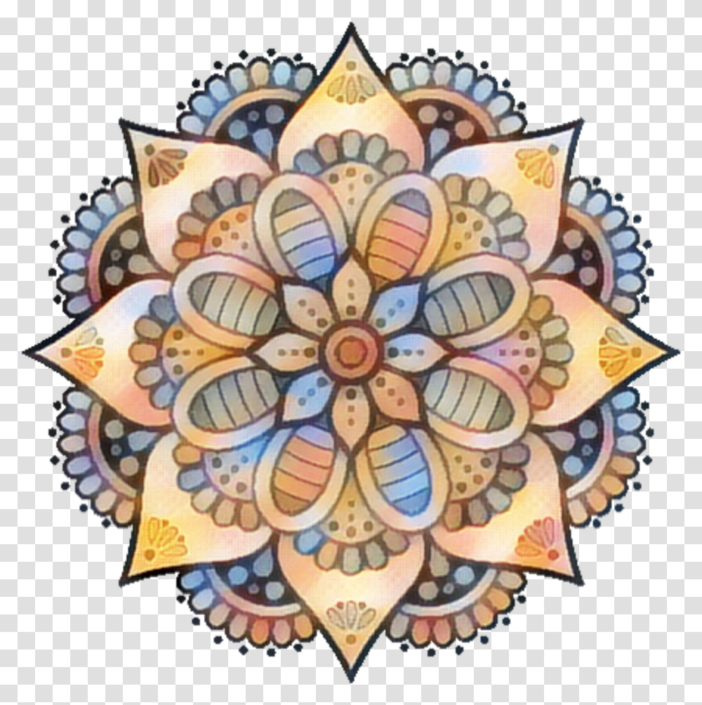 Colors Flower Sticker Stencil Outline Mandala De La Esperanza Transparent Png