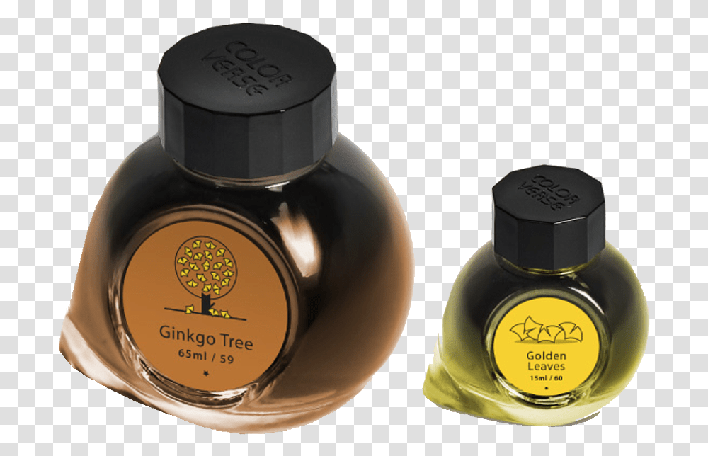 Colorverse Ginkgo Tree Amp Golden Leaves Perfume, Bottle, Cosmetics, Wristwatch, Ink Bottle Transparent Png