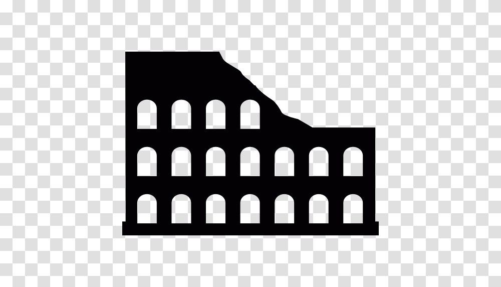 Colosseum, Silhouette, Building, Fence, Bridge Transparent Png