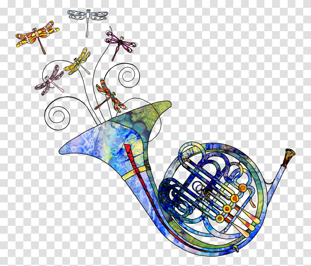 Colouful Clipart French Horn, Brass Section, Musical Instrument Transparent Png