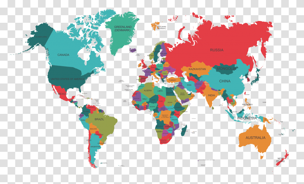 Colour Map Of The World, Diagram, Plot, Atlas Transparent Png