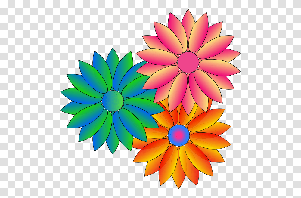 Coloured Daisies Svg Clip Arts Cartoon Flowers And Butterflies, Floral Design, Pattern, Dahlia Transparent Png