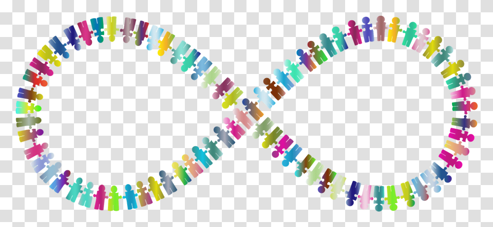 Coloured People Infinity Symbol Stickpng Infinity, Accessories, Accessory, Parade, Crayon Transparent Png