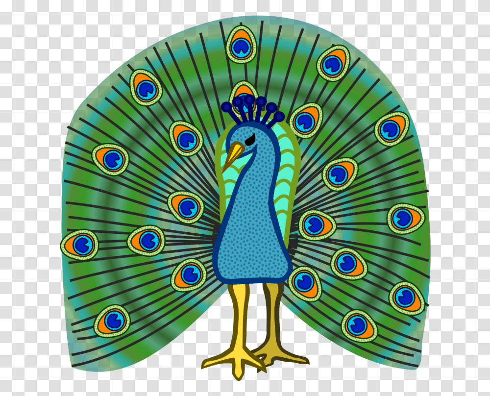 Coloured Picture Of Peacock, Bird, Animal, Fish Transparent Png