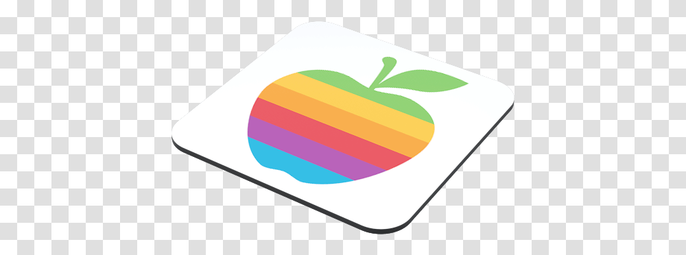 Colourful Apple Coaster Just Stickers Graphic Design, Mousepad, Mat, Label, Text Transparent Png