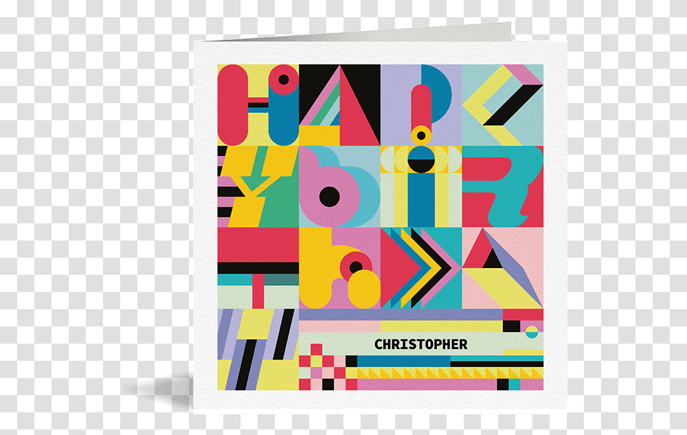 Colourful Birthday Card Graphic Design, Modern Art, Poster, Advertisement Transparent Png
