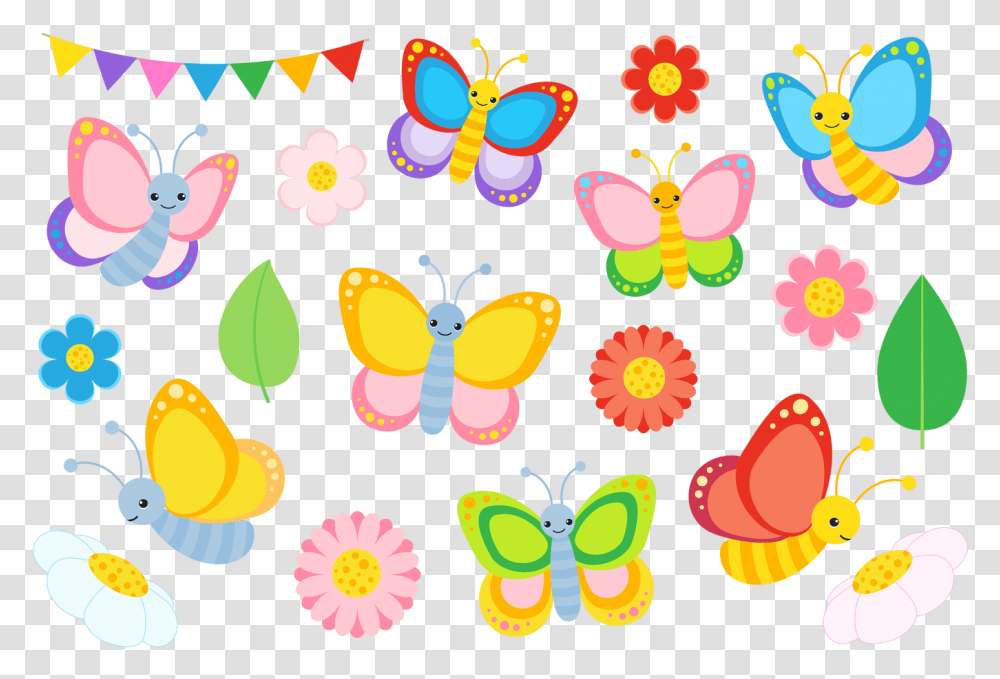 Colourful Butterfly Clipart And Vectors By La Boutique Clip Art Colourful Butterfly, Pattern, Floral Design, Diwali Transparent Png