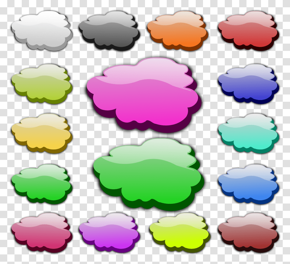Colourful Clouds Cartoon, Sweets, Food, Confectionery, Purple Transparent Png