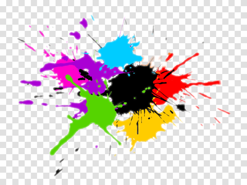 Colourful Colorful Paint Splash Splatter Paintspalsh Colour Splash Vector, Floral Design, Pattern Transparent Png