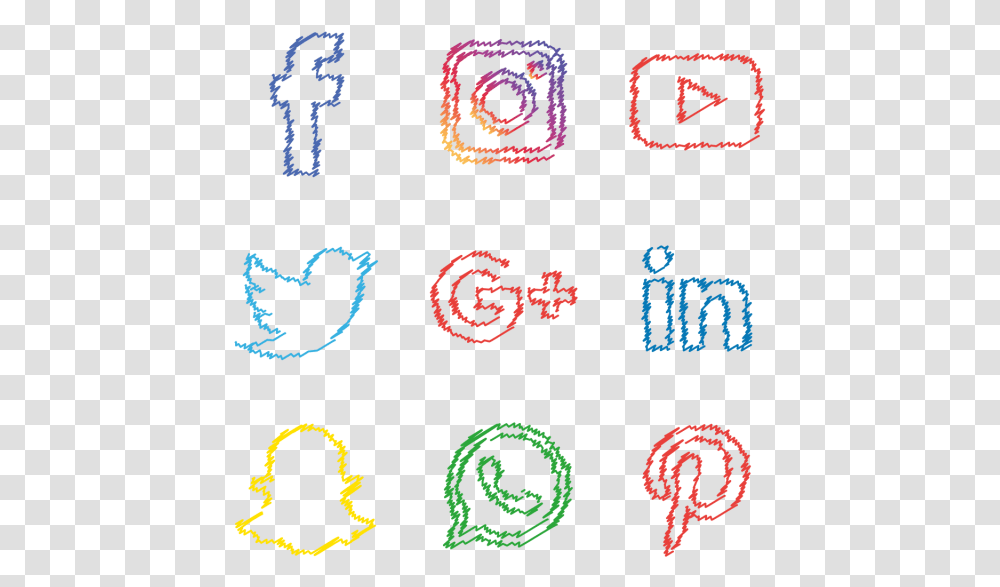 Colourful Social Media Logo, Alphabet, Number Transparent Png