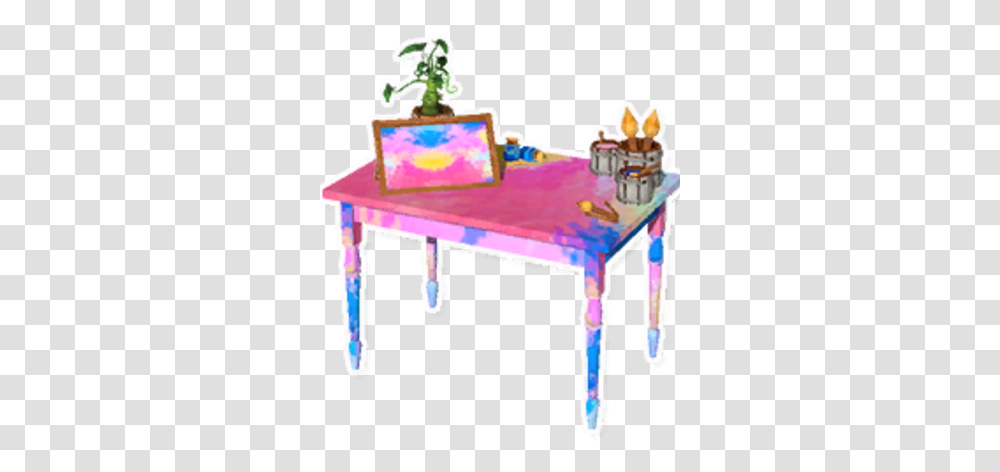 Colourful Splatter Workbench Coffee Table, Furniture, Chair, Tabletop, Dining Table Transparent Png