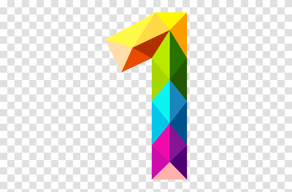 Colourful Triangles Number One Clipart Gallery, Logo, Rug Transparent Png