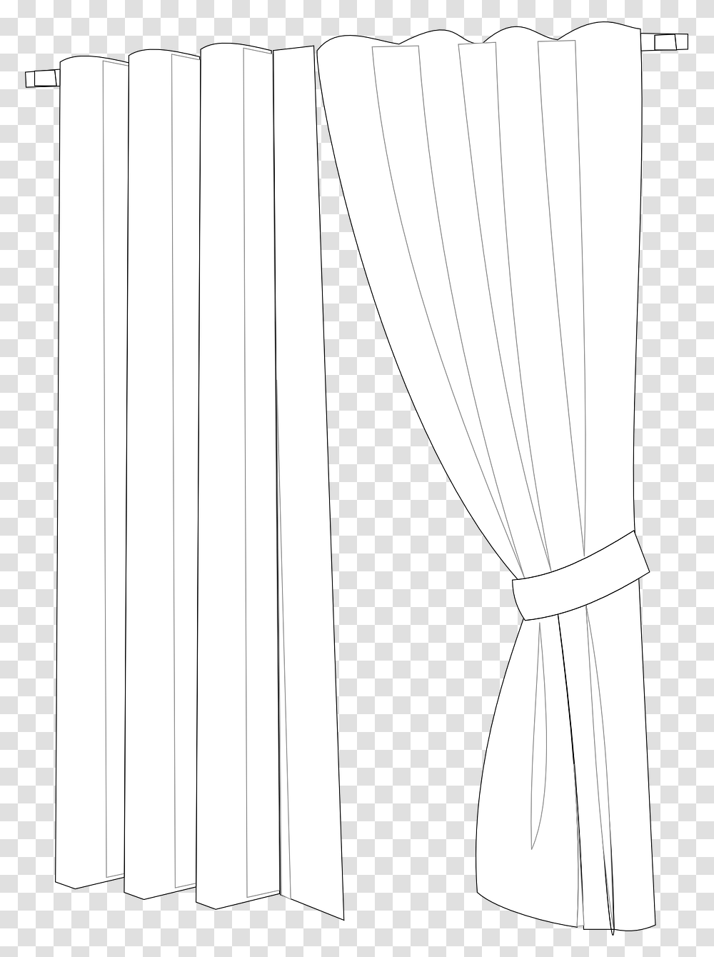 Colouring Picture Of A Curtain, Shower Curtain, Texture Transparent Png