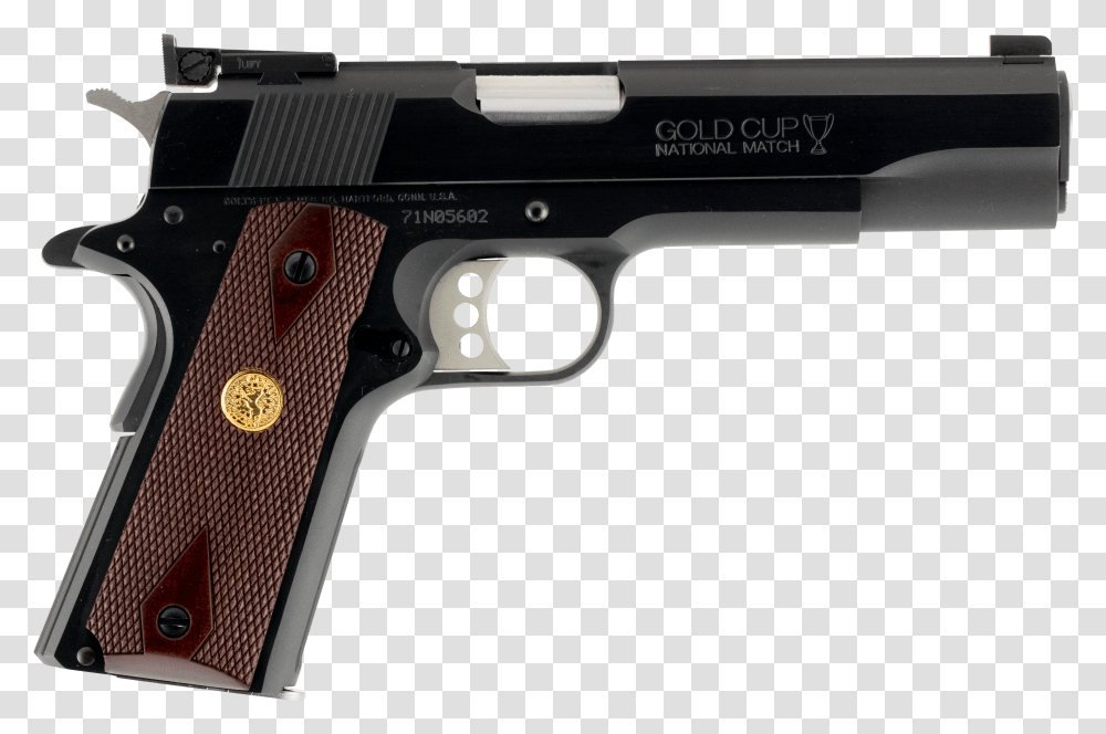 Colt 1911 9mm Gold Cup Transparent Png