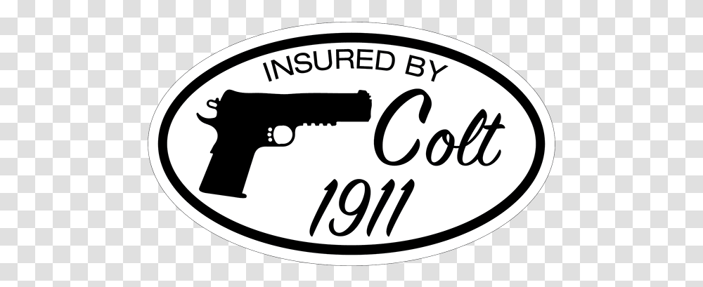 Colt 1911 Sticker, Label, Gun, Weapon Transparent Png