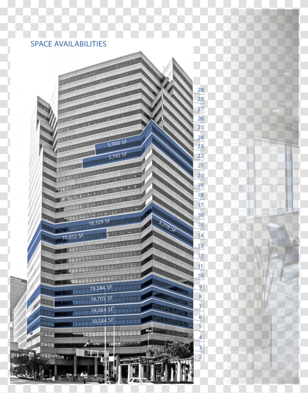 Columbia Plaza Availabilities Commercial Building, Office Building, High Rise, City, Urban Transparent Png