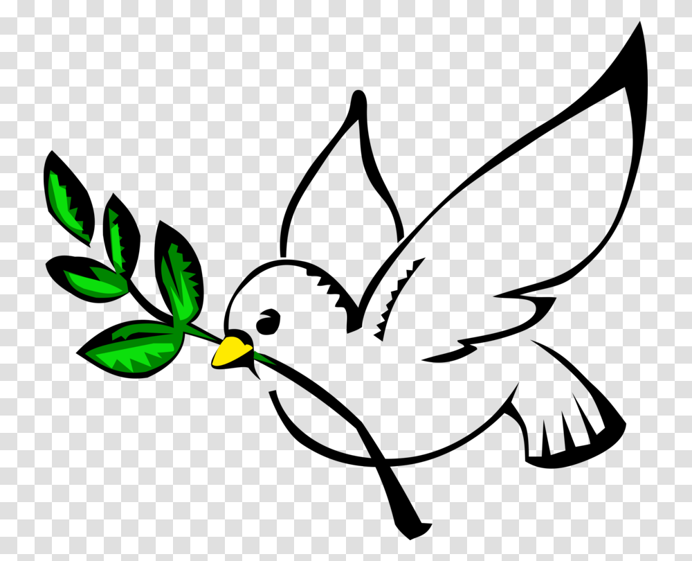 Columbidae Doves As Symbols Peace Olive Branch White Free, Green, Leaf, Plant, Flower Transparent Png
