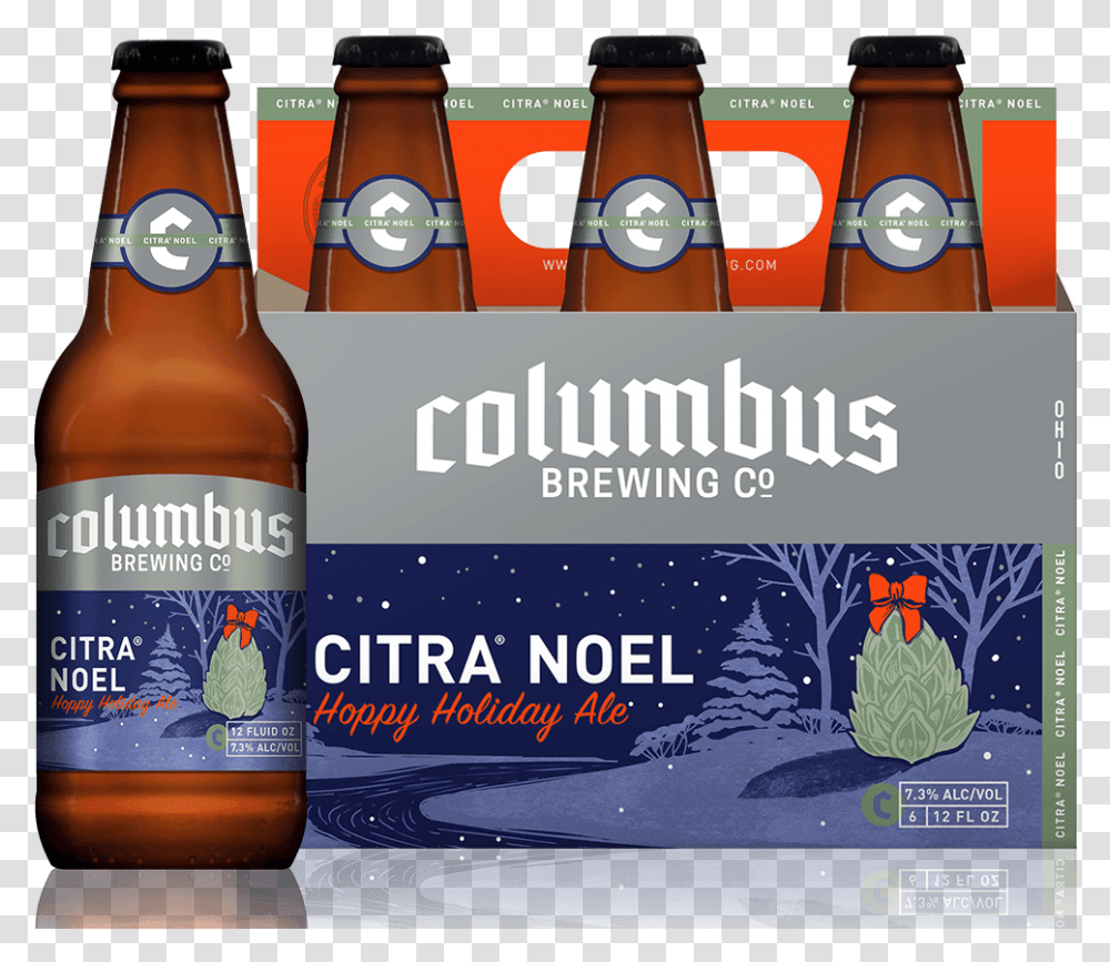 Columbus Brewing Company Citra Noel, Beer, Alcohol, Beverage, Drink Transparent Png