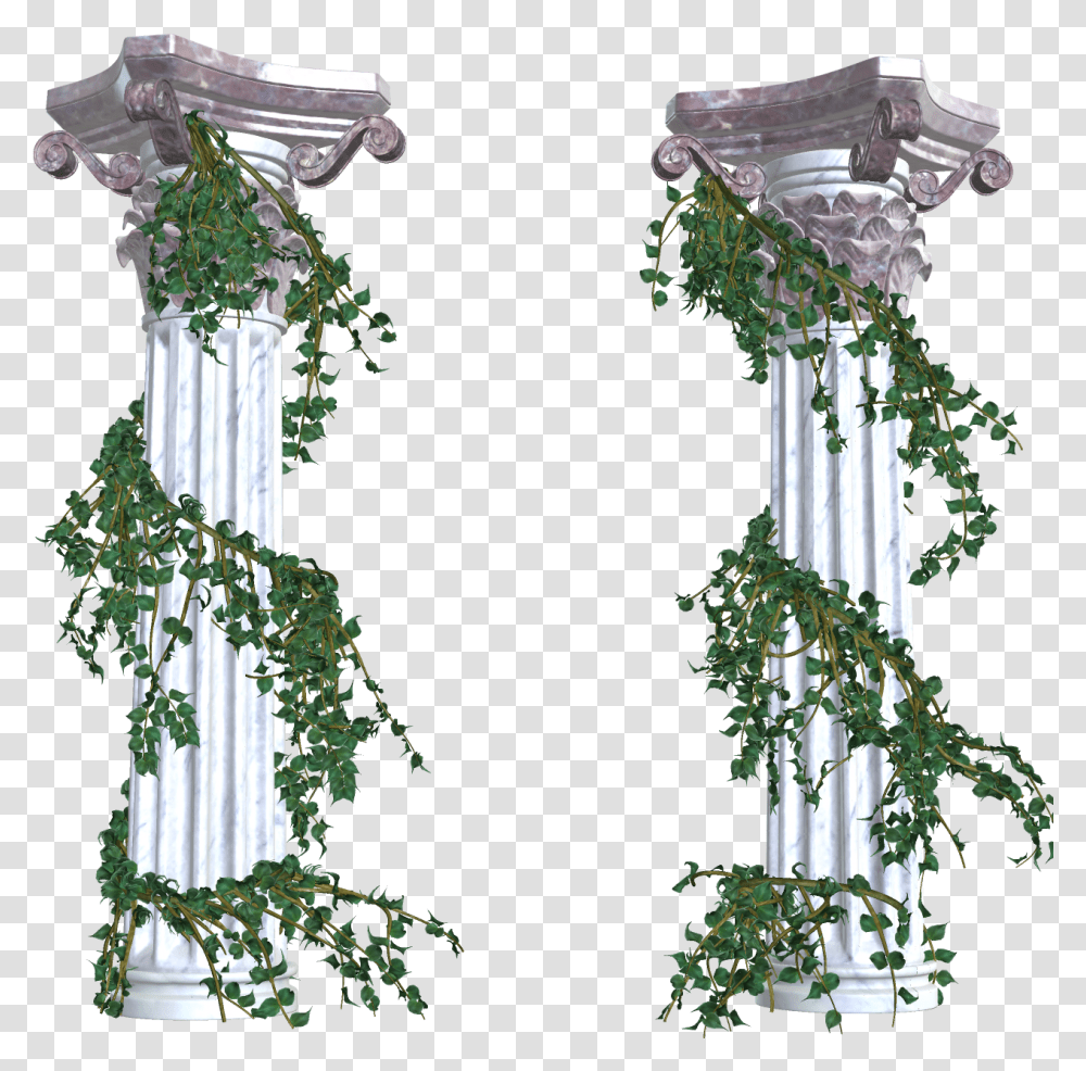 Column Clipart Vine Greek Columns With Vines, Architecture, Building, Pillar, Plant Transparent Png