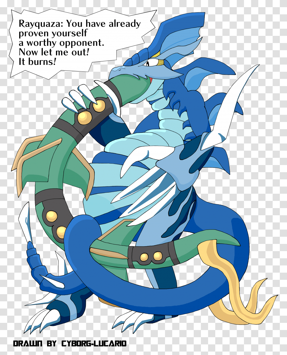 Com A Legenday Dragon Meal - Weasyl Rayquaza Vore Transparent Png