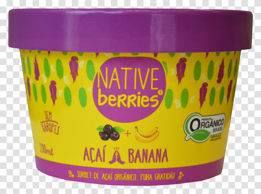 Com Banana Acai W Banana Native Org Frozen Acai W Banana, Food, Bottle, Plant Transparent Png