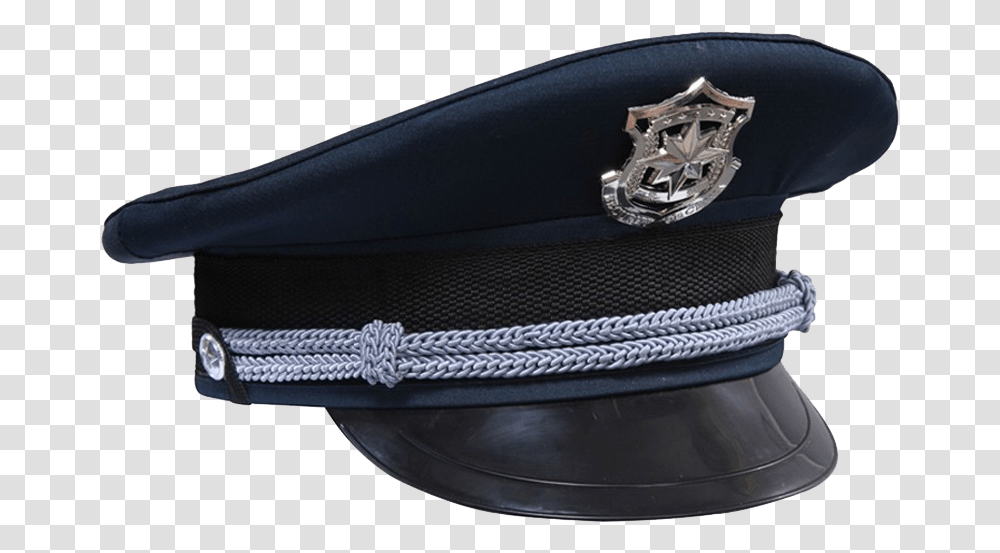 Com Cap Police Officer Hat Security Guard Background Police Hat, Logo, Trademark, Emblem Transparent Png
