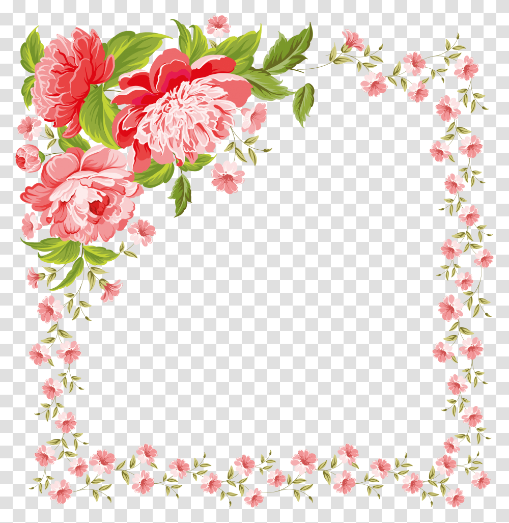 Com Floral Frame Let You Faith Be Stronger Than Your Fear, Floral Design, Pattern Transparent Png