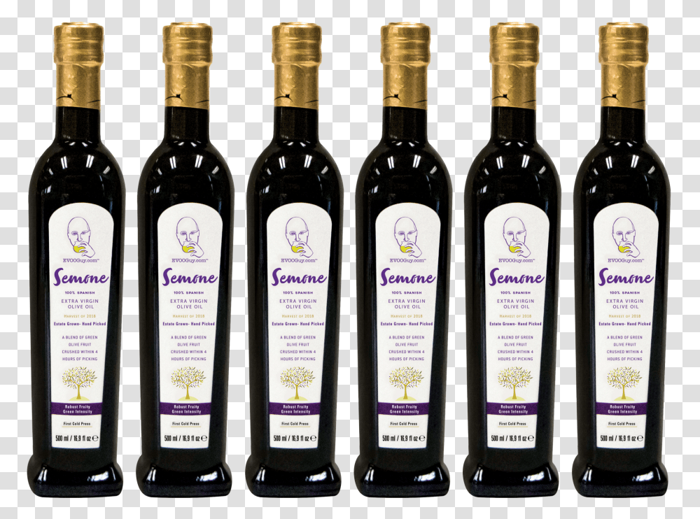 Com Semone Extra Virgin Olive Oil Premium 100 Spanish Wine Bottle, Alcohol, Beverage, Drink, Red Wine Transparent Png
