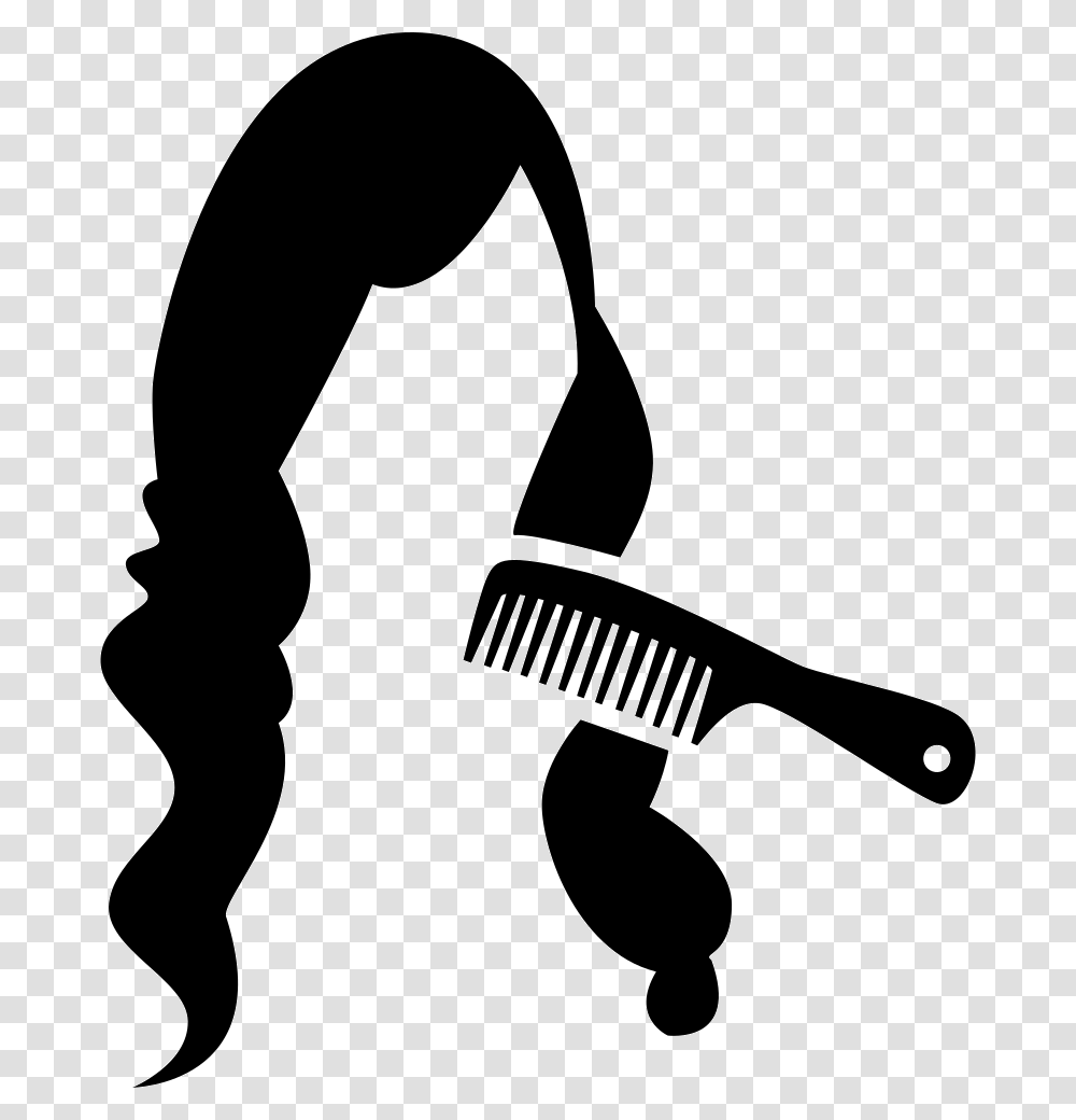 Comb Clipart Hair Icon, Silhouette, Person, Stencil, Hammer Transparent Png