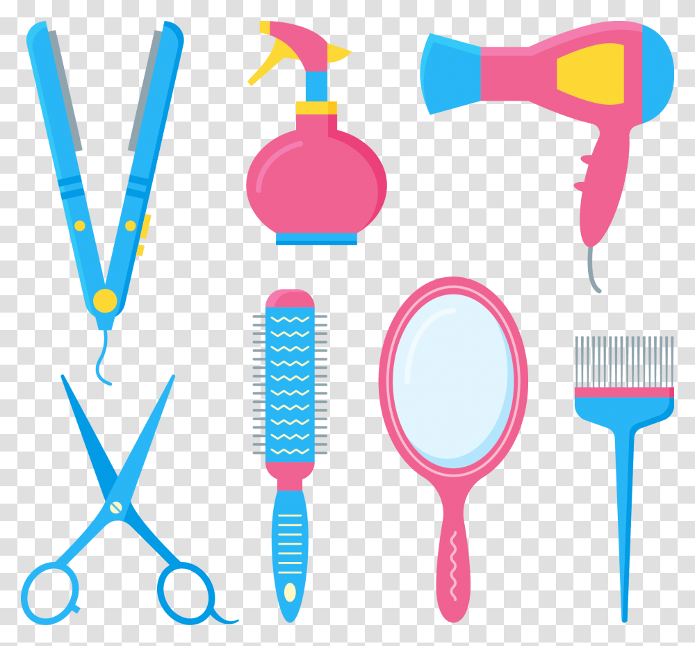 Comb Hairdresser Barbershop Hair Dryer Hairbrush White Hair Brush Clipart Background, Tool Transparent Png