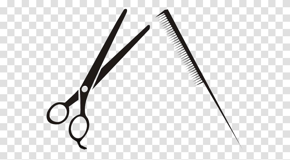 Comb Scissors Hair Care Vector Hair Scissors Scissors, Blade, Weapon, Weaponry, Shears Transparent Png
