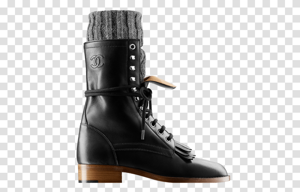 Combat Boots Chanel Sock Boots, Apparel, Shoe, Footwear Transparent Png