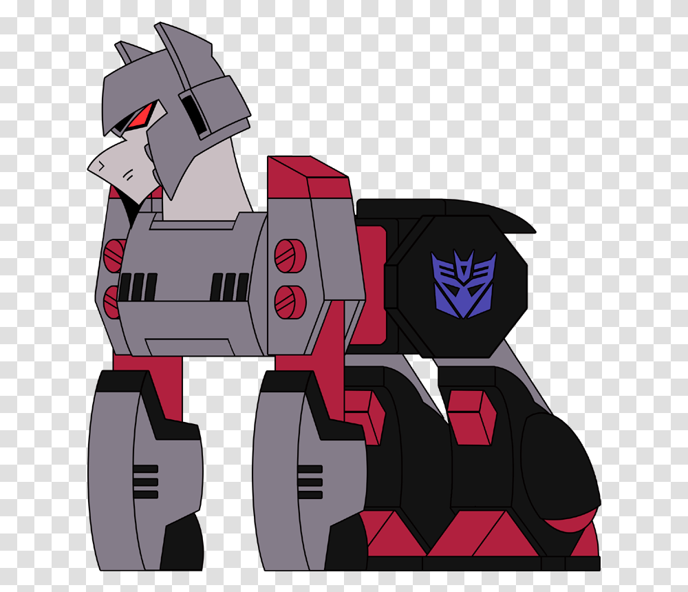 Combatkaiser Decepticon Megatron Ponified Safe Transformers Animated Megatron Pony, Robot, Brake, Machine Transparent Png