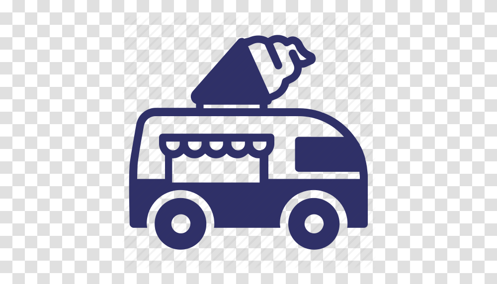 Combi Food Truck Ice Cream Snack Summer Van Icon, Vehicle, Transportation, Car, Moving Van Transparent Png