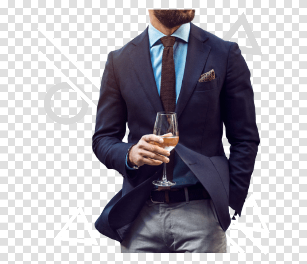 Combinar El Color Vino En Los Hombre Suit, Tie, Person, Glass Transparent Png
