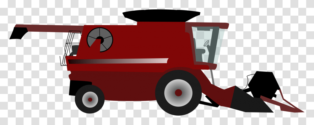 Combine Tractor Cartoon Combine Harvester, Truck, Vehicle, Transportation, Fire Truck Transparent Png