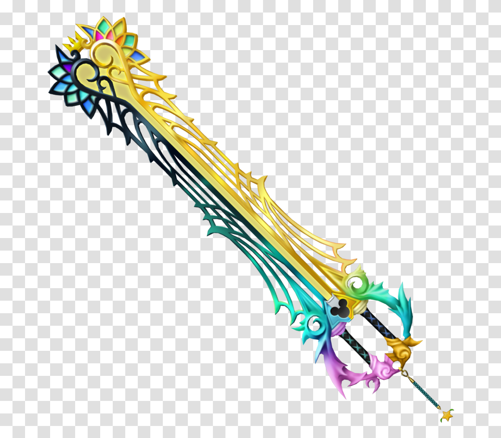 Combined Keyblade Kingdom Hearts Wiki The Kingdom Hearts Kingdom Hearts Sora And Riku Keyblade, Weapon, Weaponry, Spear, Sword Transparent Png