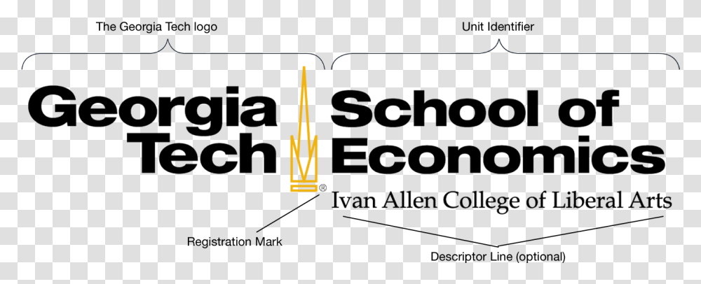 Combined Logo With Labeled Parts Georgia Institute Of Technology, Arrow, Emblem Transparent Png