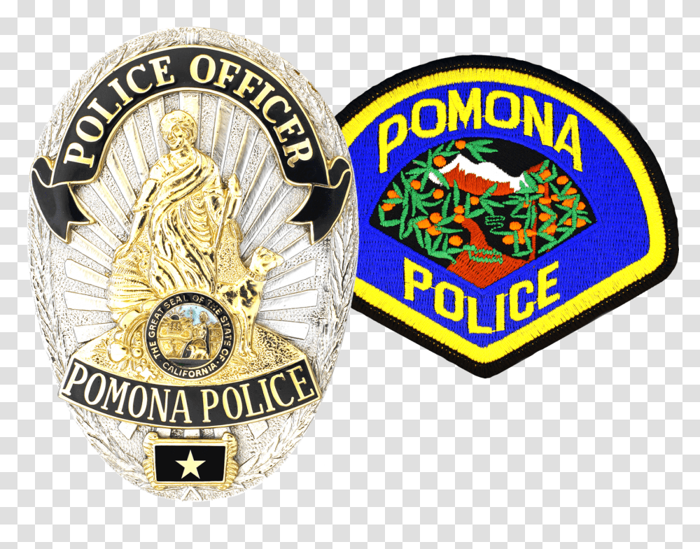 Combo Badge And Patch Pomona Police, Logo, Trademark, Emblem Transparent Png