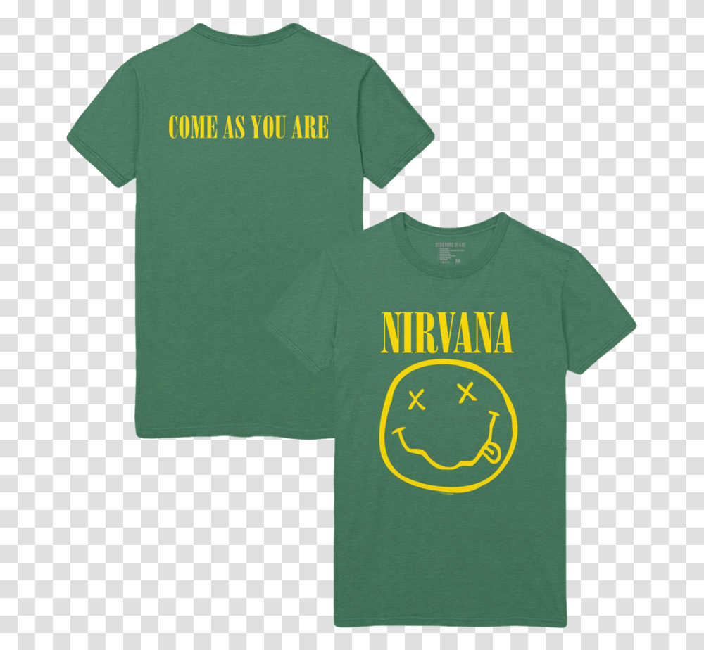 Come As You Are Smiley Tee Nirvana Merch, Apparel, T-Shirt Transparent Png