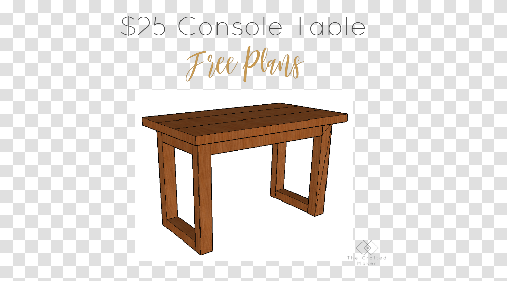 Come Check Out How To Build This 25 Console Table Coffee Table, Desk, Furniture, Tabletop, Dining Table Transparent Png