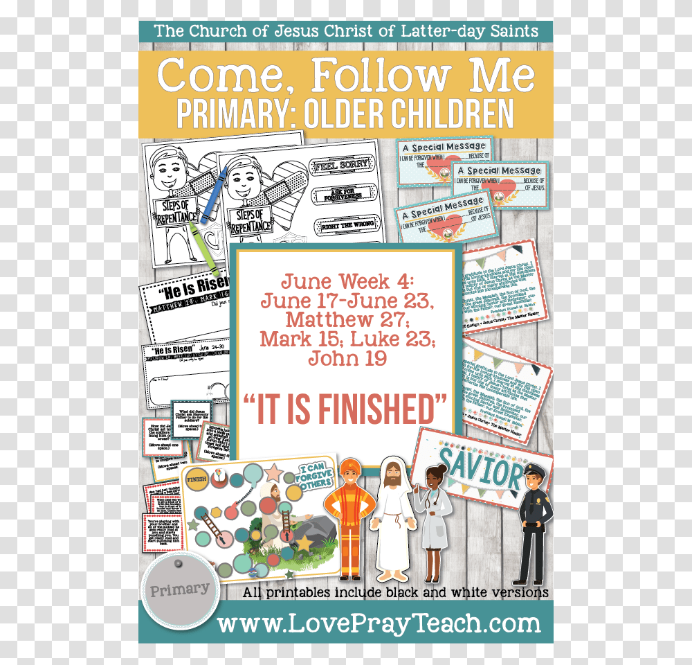 Come Follow Me For Primary 2019 New Testament June Poster, Advertisement, Flyer, Paper, Brochure Transparent Png