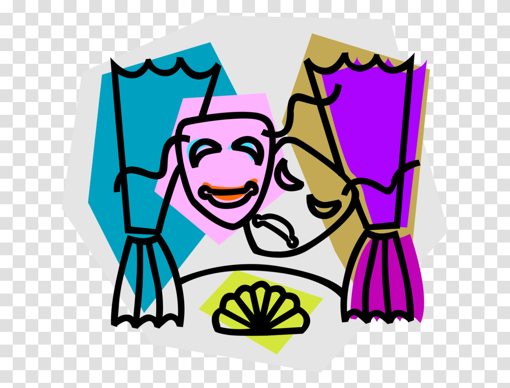 Comedy And Drama Masks, Paper, Drawing Transparent Png