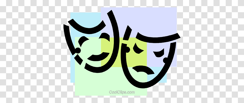 Comedy And Drama Masks Royalty Free Vector Clip Art Illustration, Logo, Trademark Transparent Png