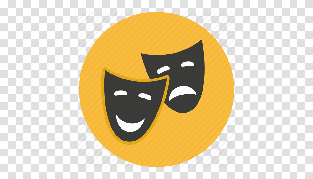 Comedy Entertainment Happy Mask Sad Theater Tragedy Icon, Pac Man, Cat, Pet, Mammal Transparent Png