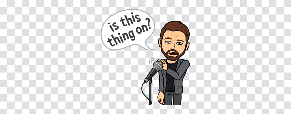 Comedy Mike Skiba Microphone Bitmoji Is This Thing, Person, Audience, Crowd, Speech Transparent Png